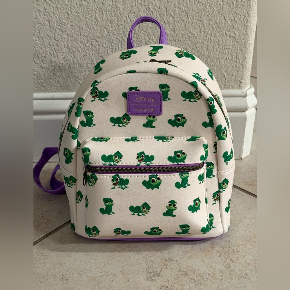 Loungefly Disney Tangled Pascal Poses Mini Backpack